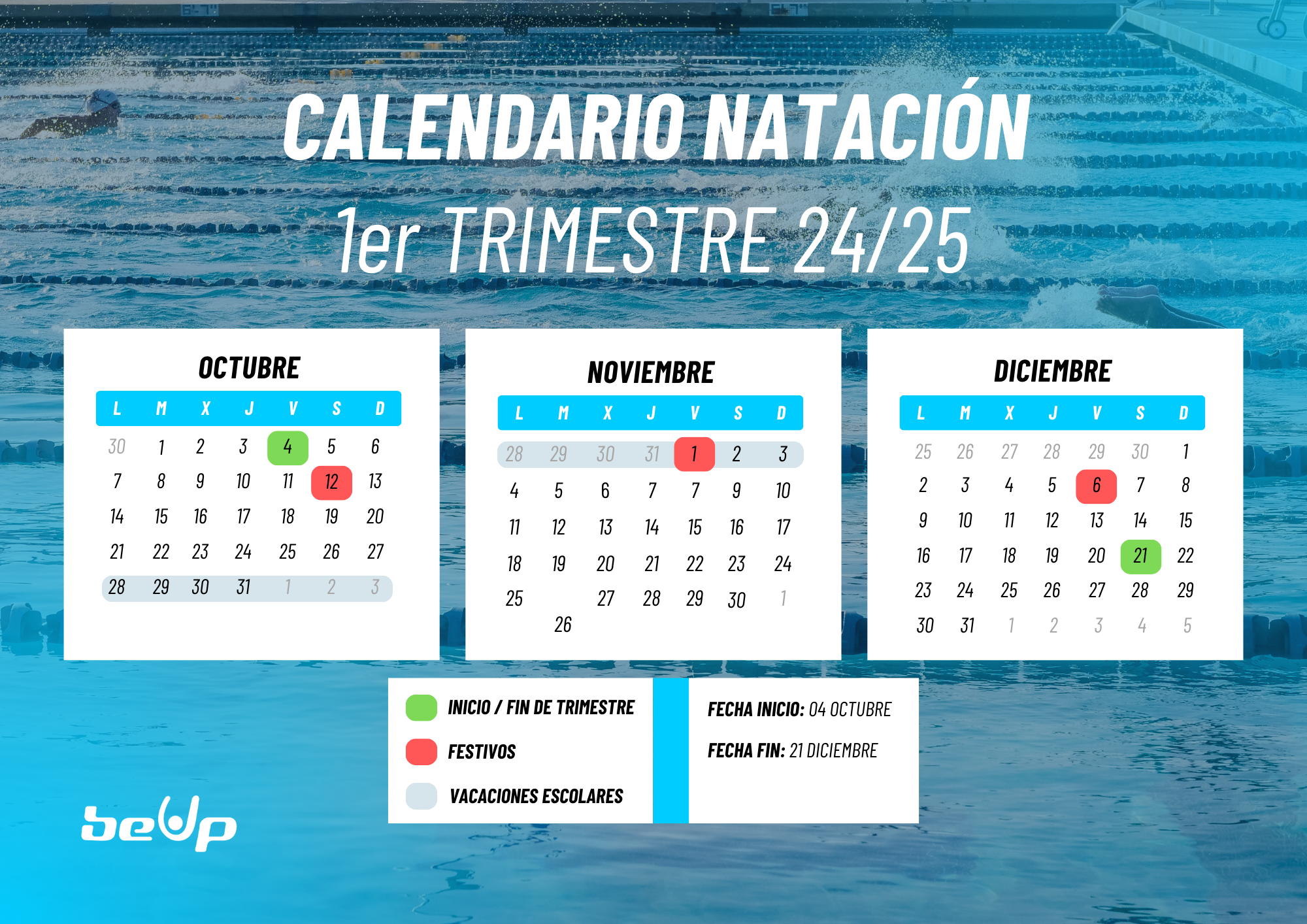 Calendario Natación 24-25